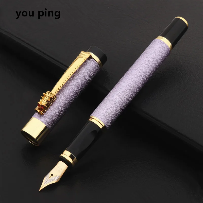 Высококачественная бизнес-офисная авторучка 6006 Purple Dragon, студенческие школьные канцелярские принадлежности, чернильные ручки, ручки для каллиграфии.