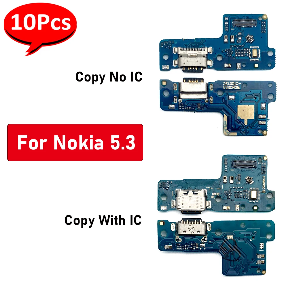 10 шт., НОВОЕ USB Micro зарядное устройство, порт для зарядки, разъем для док-станции, плата микрофона, гибкий кабель для Nokia 5.3