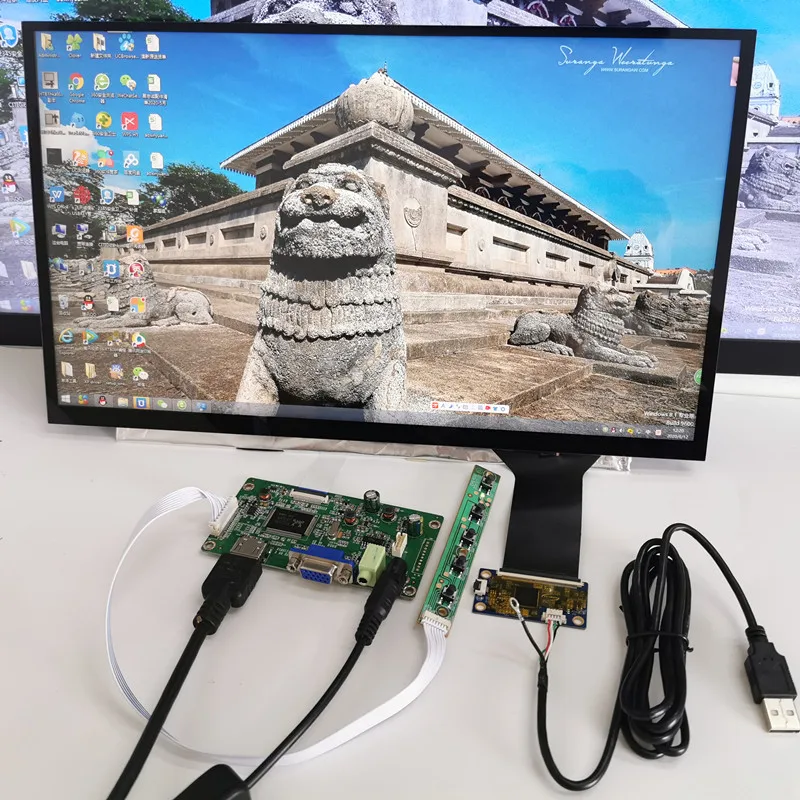 15,6-дюймовый емкостный сенсорный дисплей с разрешением 1920Х1080, 10 точек касания для ЖК-модуля автомобиля, модуля промышленного оборудования Raspberry Pi3