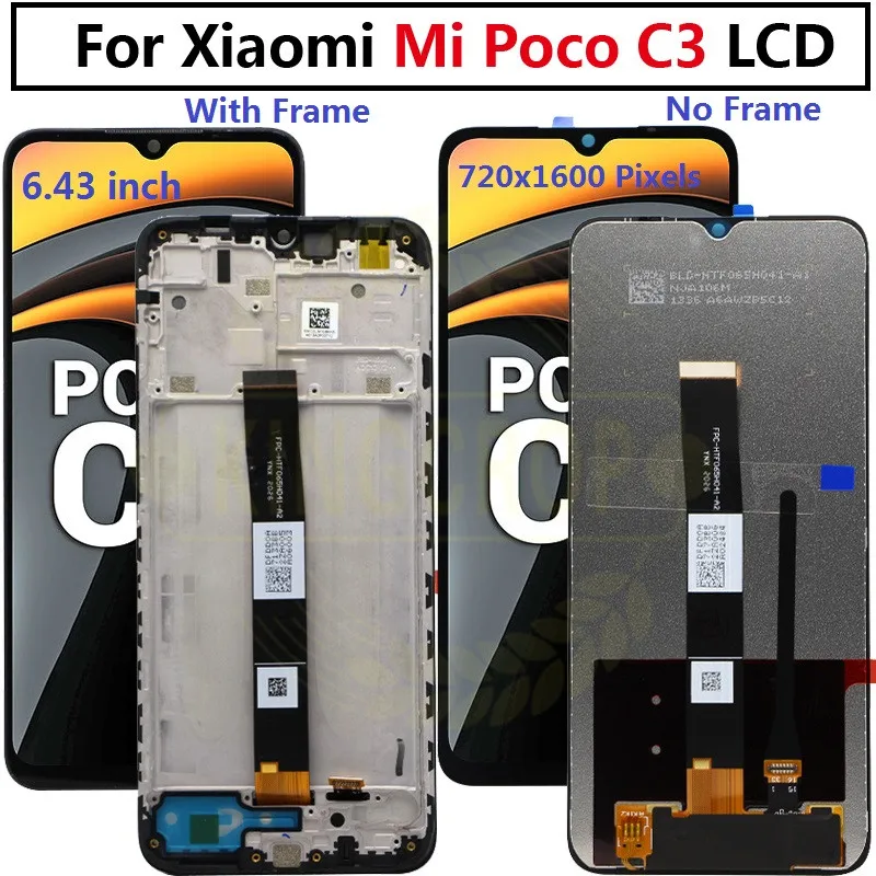 Оригинальный Черный 6,53 дюйма Для Xiaomi Pocophone Poco C3 M2006C3MI ЖК-дисплей С Сенсорным Экраном, Дигитайзер В Сборе, Замена