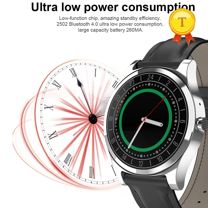 Часы для деловых людей с ультранизким энергопотреблением, смарт-часы, шагомеры, напоминание сообщений, умные часы Bluetooth для ios Android