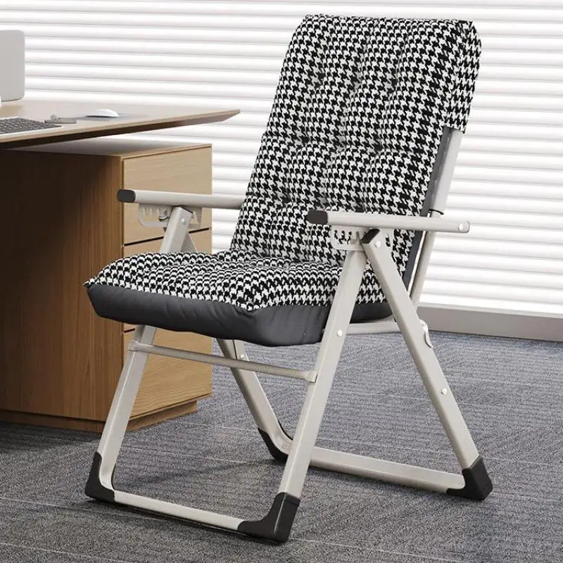 Компьютерный стул Домашний Удобный сидячий Откидывающийся универсальный стул Простой стул для общежития Складной обеденный стул для колледжа