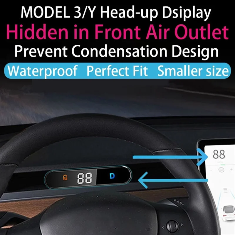 Автомобильный HUD-дисплей для модели 3, приборная панель модели Y, специальная электроника, цифровая