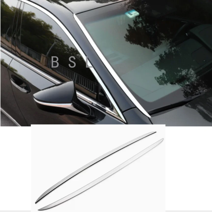 для Lexus LS 2018-2022; модификация полосы для отделки лобового стекла из нержавеющей стали; хромированная яркая полоса для лобового стекла.