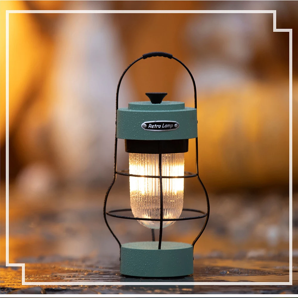 Ретро Походный фонарь на открытом воздухе, портативный светодиодный Перезаряжаемый Подвесной светильник для палатки, Подвесной фонарь для кемпинга, лампа для вечеринки, рыбалки, пеших прогулок