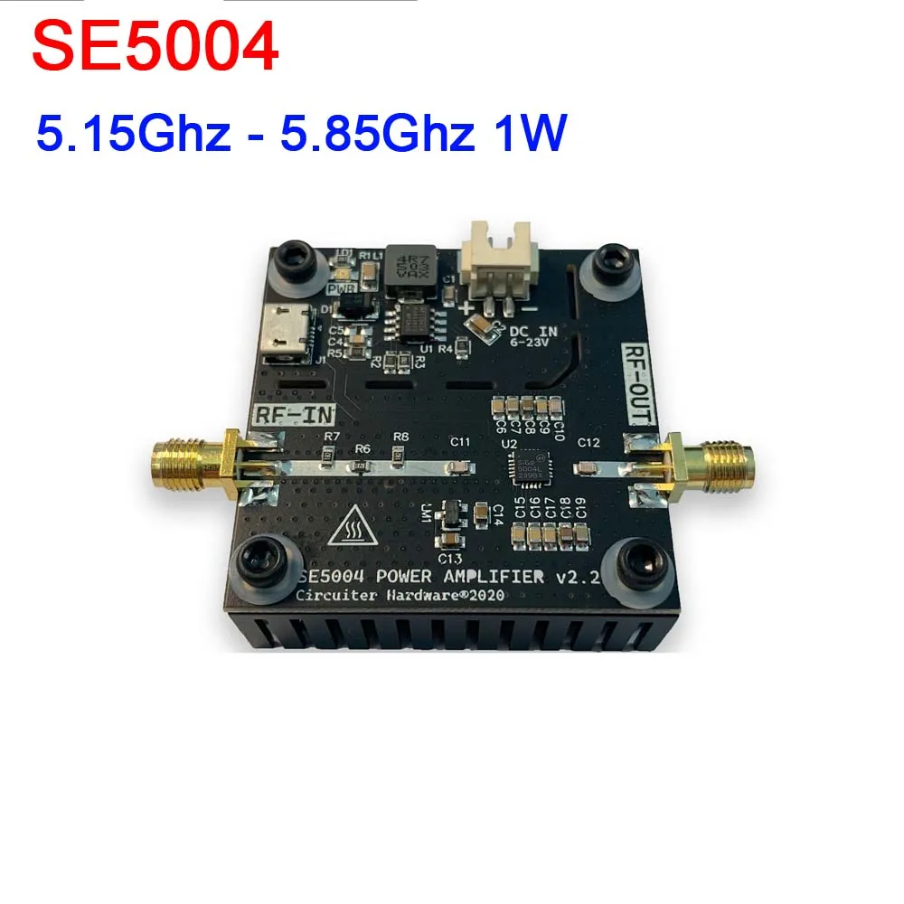 SE5004 усилитель мощности микроволнового сигнала 5,2 G-5,8 ГГц, 22 ДБ, передатчик для передачи видео 12 В 24 В 5g 5,8 G wifi