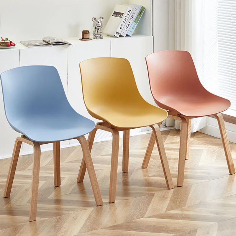 Салонные обеденные стулья Nordic Кухонные Пластиковые Обеденные стулья для спальни Роскошные Дизайнерские шезлонги Salle Manger Мебель для столовой WK50CY