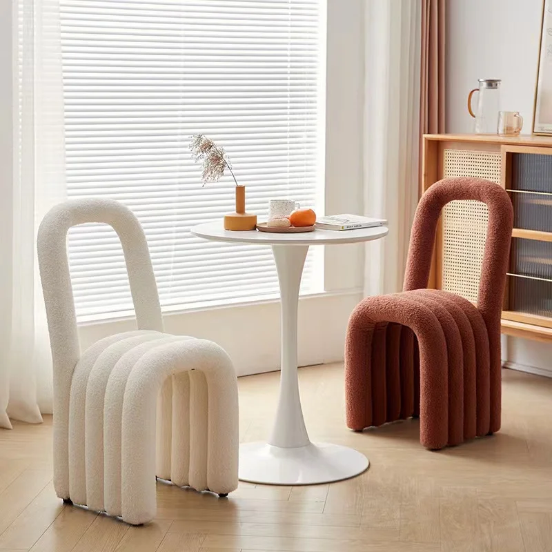 Легкий роскошный обеденный стул, современный простой стул для отдыха со спинкой, стул для макияжа, табурет для обуви, креативный дизайнерский стул