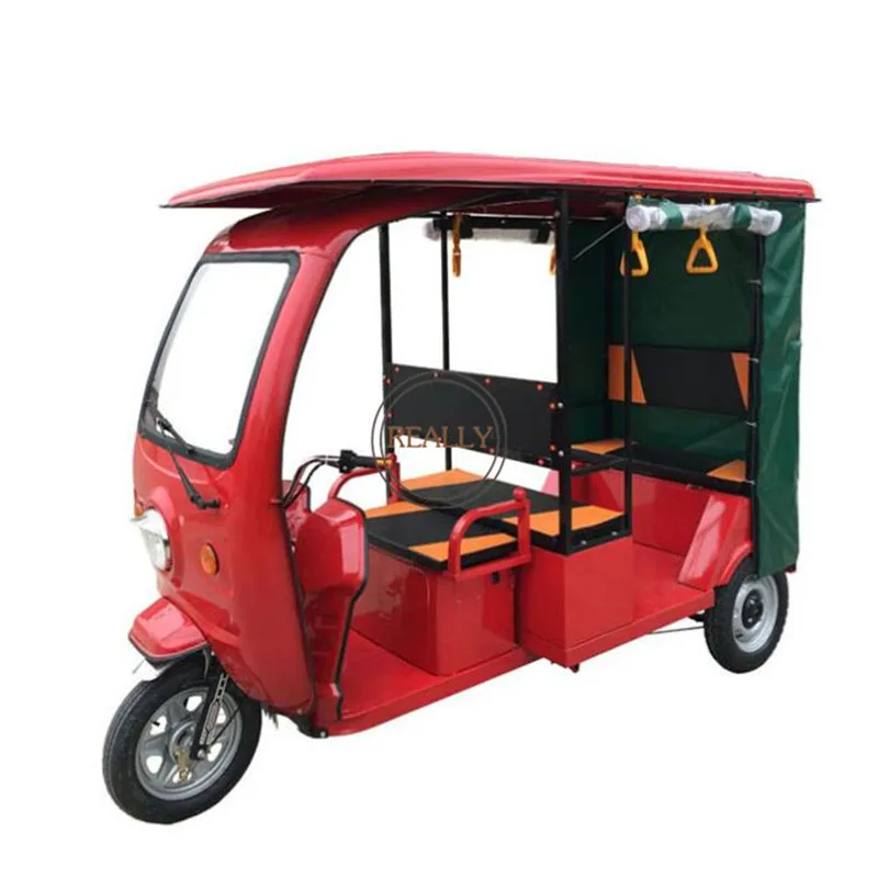 Высококачественный электрический трехколесный велосипед Tuk Tuk, пассажирский мини-автомобиль, рикша для взрослых из лучших материалов, модная дизайнерская мобильная тележка