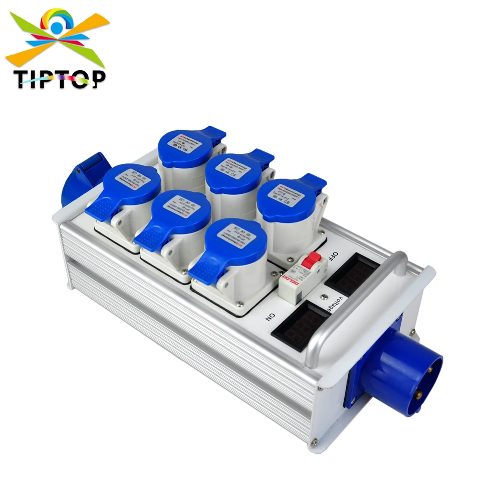 Блок управления 6-портовым распределителем питания TIPTOP с обратной вилкой питания 32A, водонепроницаемый дизайн, мини-размер, портативный