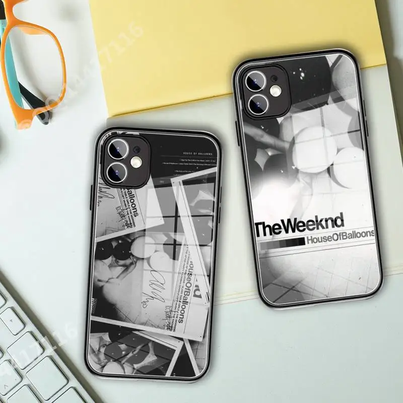 Чехол для телефона The Weeknd House Of Balloons Из Закаленного Стекла Для iPhone14 13 12 11 Pro XR XS MAX XS X 7 8Plus SE 2020 12 Mini case