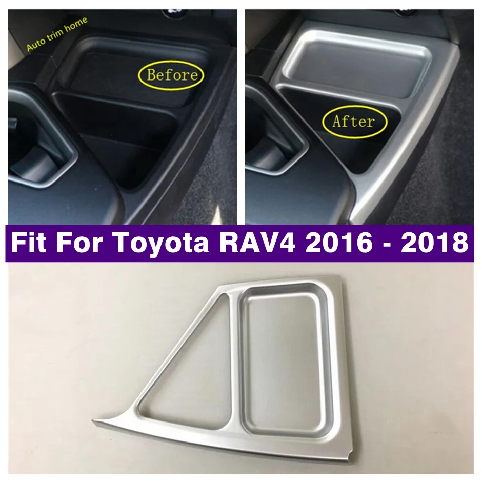 Решетка для хранения контейнера центрального управления, Декоративная панель, накладка для Toyota RAV4 RAV 4 2016 - 2018, Аксессуары для интерьера, запчасти