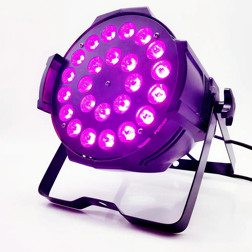 Алюминиевый сплав LED Par 24x18W RGBWA UV 6in1 LED Par Can LED Par Light DMX Сценические Огни или Вечерние KTV Дискотека DJ Лампа DMX512 6 /10CH