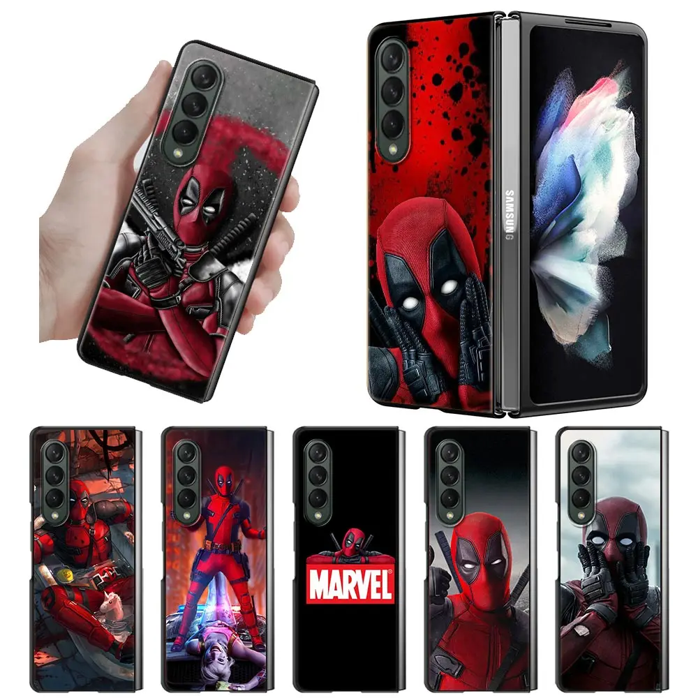 Чехол для телефона Marvel Deadpool Samsung Galaxy Z Fold3 С полной защитой, Роскошный Жесткий Чехол для ПК Z Fold 3 с защитой от падения, Чехол-накладка