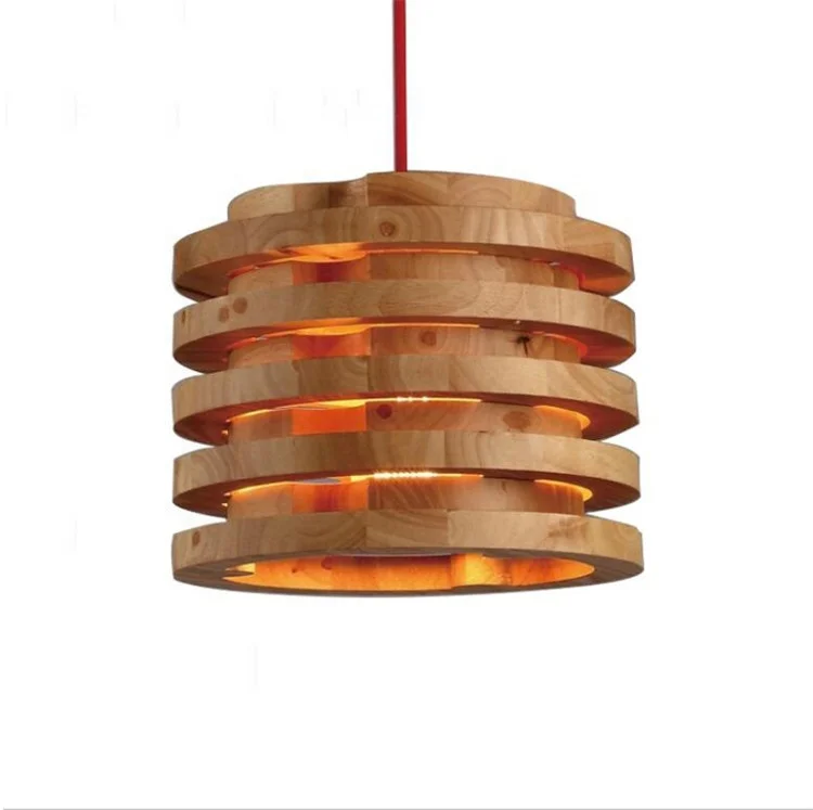 Декоративные деревянные люстры и подвесные светильники Потолочный светильник для кафе Бамбуковое подвесное освещение