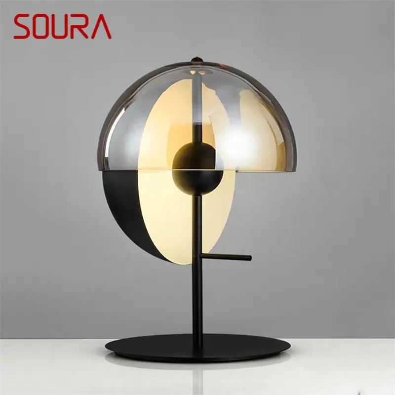 Современная настольная лампа SOURA для спальни, новый дизайн, настольная лампа E27, домашнее светодиодное освещение, декоративное для фойе, гостиной, офиса, спальни