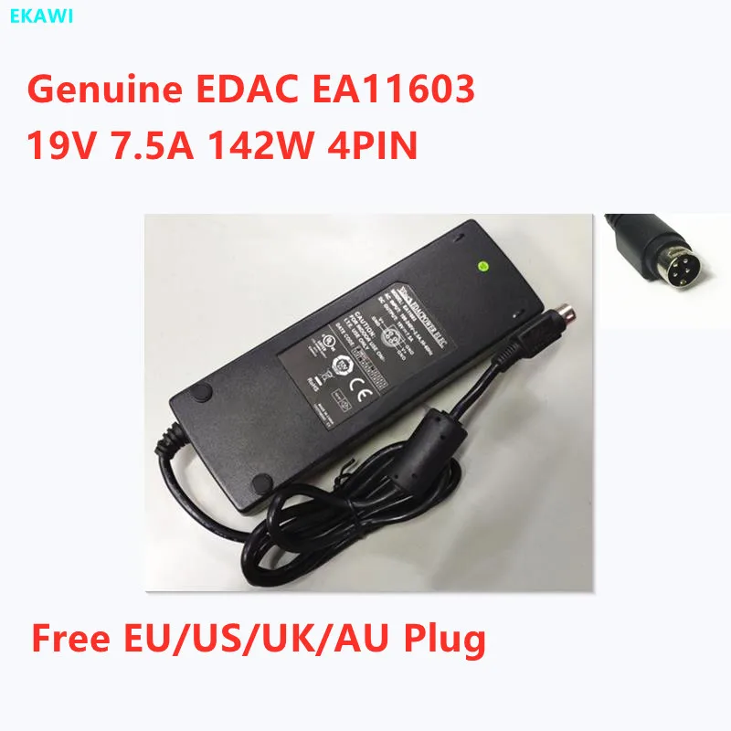Оригинальный EDAC EA11603 19V 7.5A 142W 4PIN адаптер переменного тока для монитора Зарядное устройство