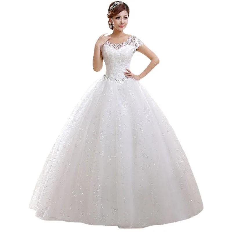 Новое свадебное платье с двойным плечом, приталенное Свадебное платье с большим свадебным кружевным ремешком