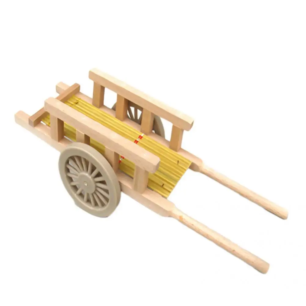 Безопасная деревянная тачка, легкая обучающая имитационная модель фермерского инструмента, модель тачки для детей