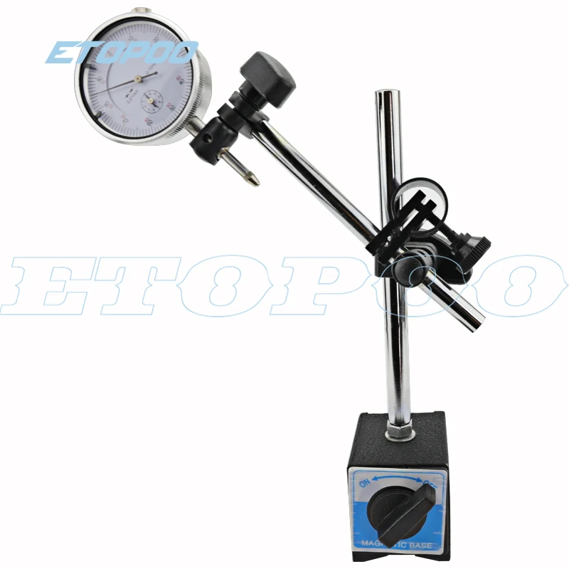 Магнитная подставка с точной регулировкой и стрелочным индикатором 0-10 мм с магнитным основанием