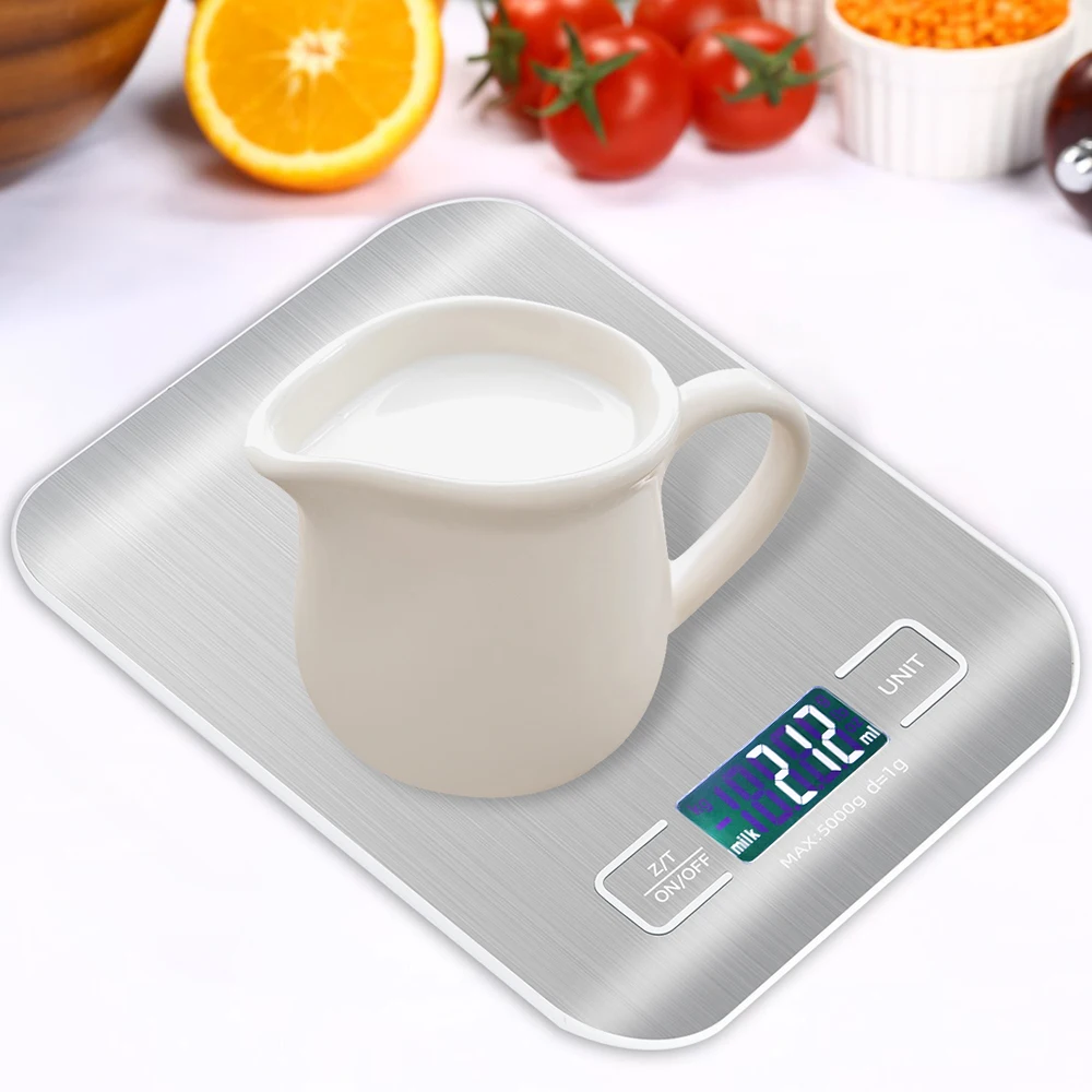 Весы из нержавеющей стали для взвешивания пищевых продуктов, инструмент для приготовления пищи, мини-кухонные весы, измерительный инструмент для кухонных гаджетов весом 5/10 кг