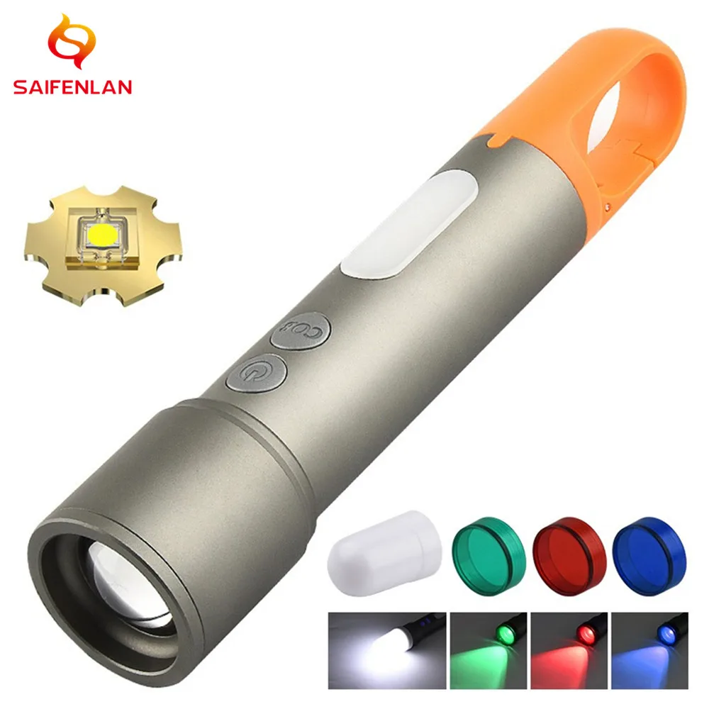 LEP Super Bright Pocket Pen Light Мини-Фонарики с Брелоком для Ежедневного использования Type-C Перезаряжаемая Походная Лампа, COB Work Light