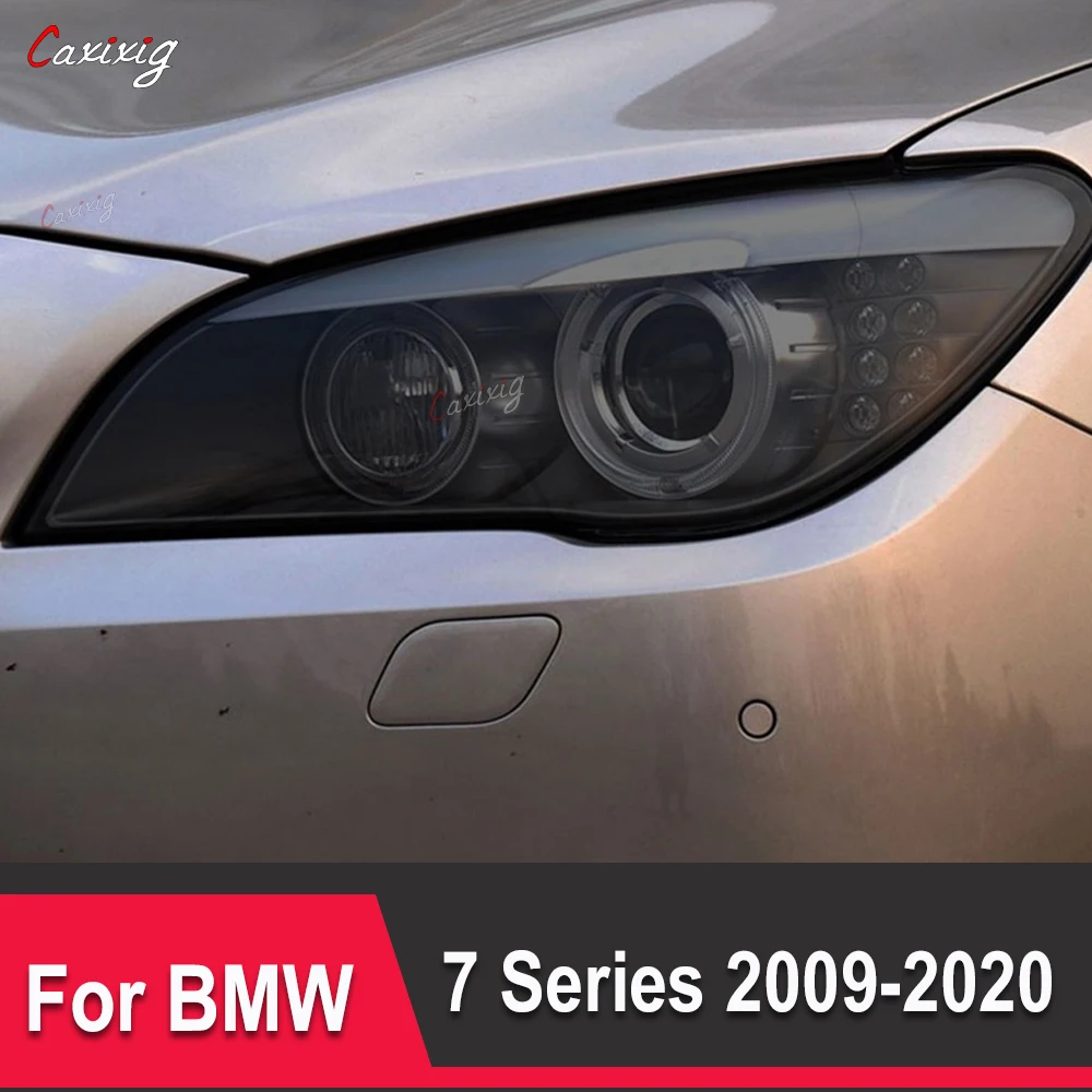 Для BMW 7 Серии F01 F02 F03 F04 G11 G12 2009-2020 Защитная Пленка Для Автомобильных Фар, Прозрачная Черная Наклейка из ТПУ