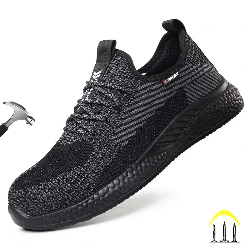 CHNMR 2023 Новая летняя защитная обувь унисекс, легкие дышащие кроссовки для мужчин, рабочая обувь со стальным носком и защитой от проколов