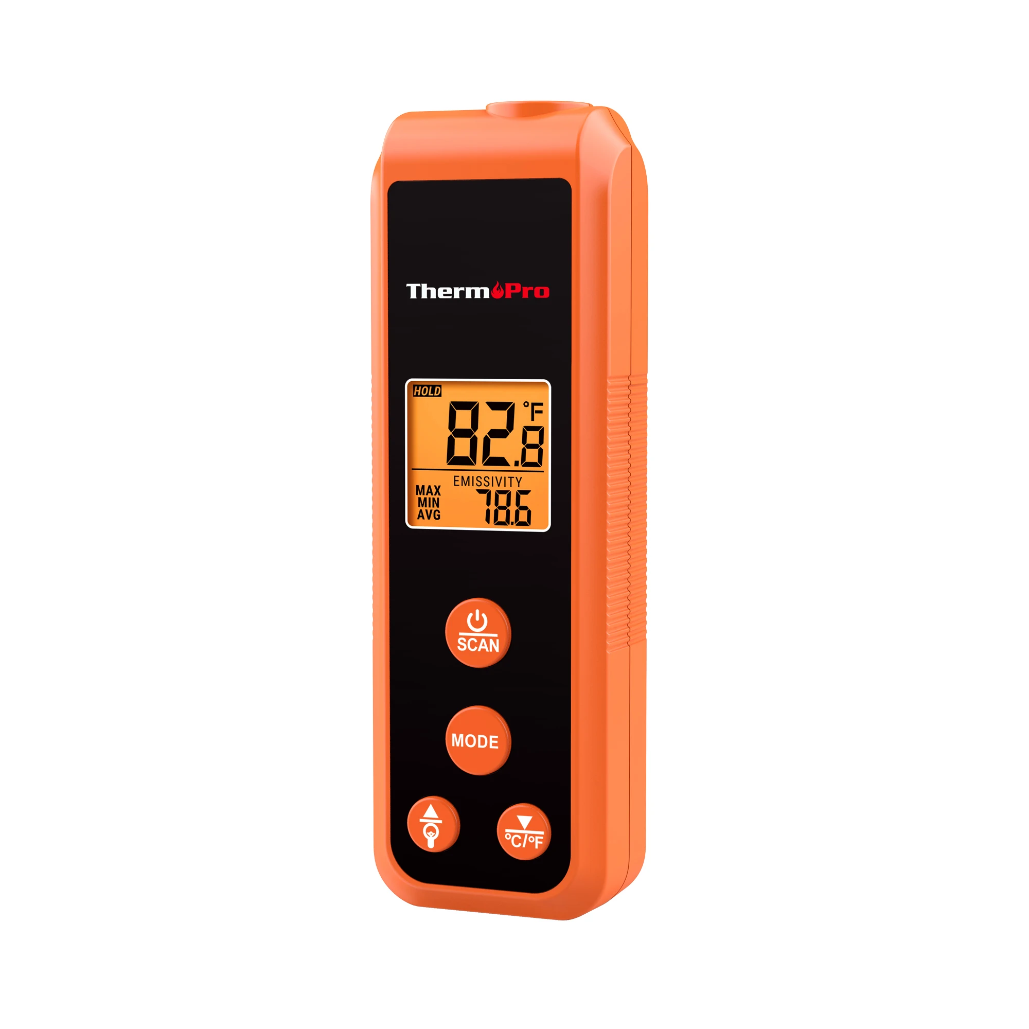 ThermoPro TP410 С цифровой подсветкой, инфракрасный термометр для приготовления мяса с быстрым считыванием показаний для кухни и многократного использования