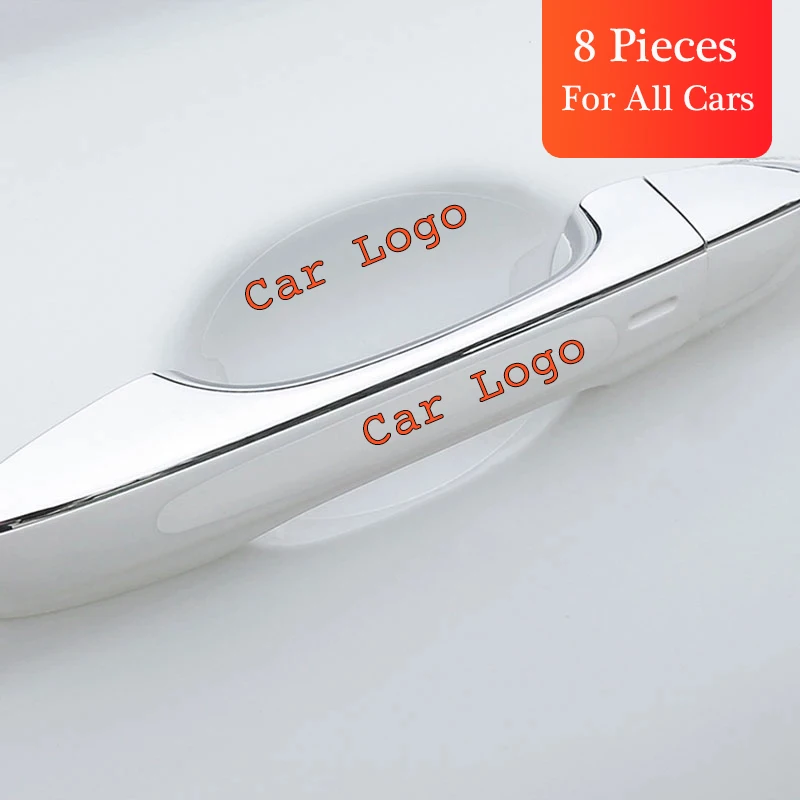 8шт Универсальная автомобильная ручка Дверная чаша Защитная пленка Против царапин Автомобильная наклейка для защиты кузова двери автомобиля с логотипом Toyota