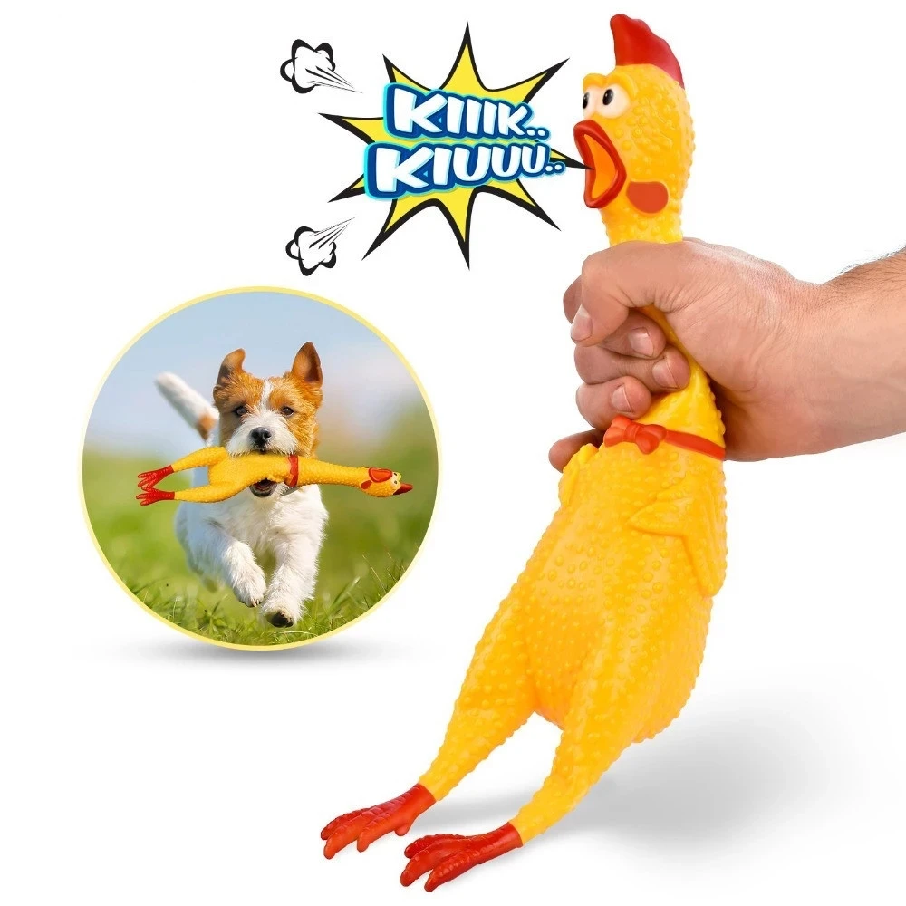 Игрушка со звуком собаки, кричащая курица небольшого размера, игрушка для домашних собак, кричащая курица или выпускающая курицу