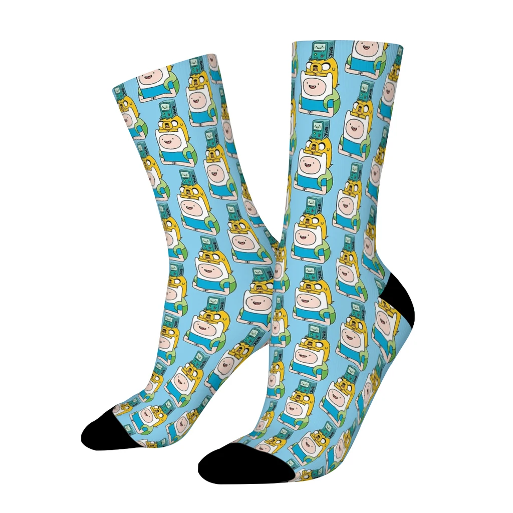 Носки Finn Jake BMO для мужчин, спортивные носки до середины икры с 3D принтом для мальчиков и девочек
