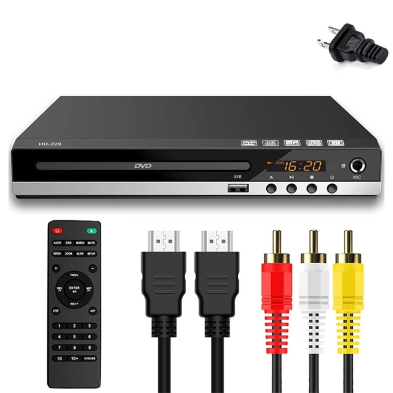 DVD-плеер для телевизора с HDMI-совместимым AV-выходом, Домашний SVCD-плеер, Безрегиональный CD-RW-плеер для Домашней стереосистемы