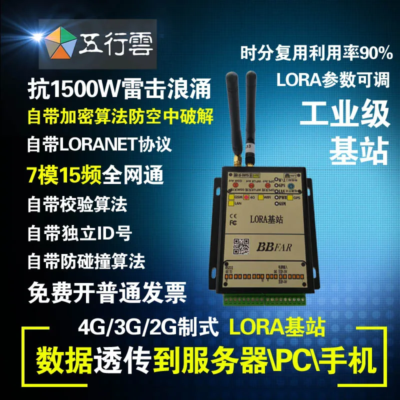 4G \ LORA Базовая станция LORA с расширенным спектром последовательный порт LORA прозрачная передача SX1278\SX1276 433 М 3-5 км