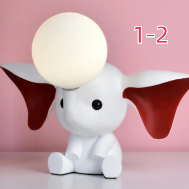 GG3140 Прикроватная тумбочка для детской комнаты ночник талисман маленький летающий слон декоративная настольная лампа