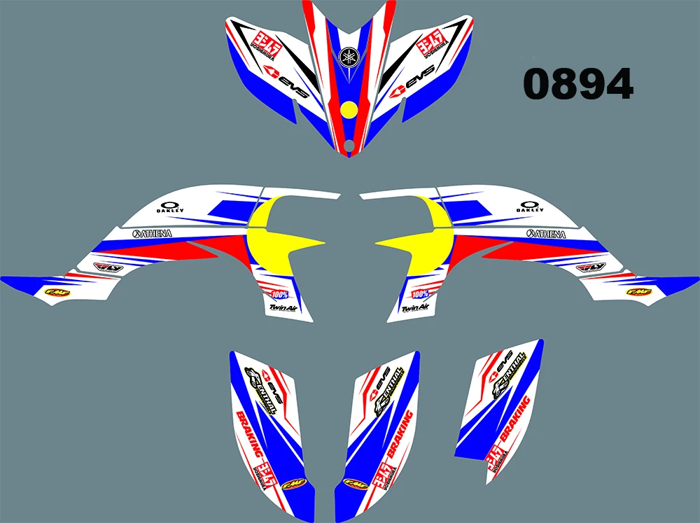 0894 Наборы наклеек с изображением мотоциклетной команды и фонов для Yamaha YFZ450R 2003 2004 2005 2006 2007 2008