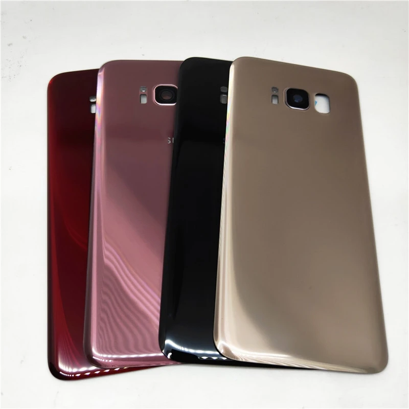Для Samsung Galaxy S8 G950 G950F и S8 Plus G955 G955F Крышка Батарейного Отсека Корпус Задней Двери с Объективом Камеры + Логотип