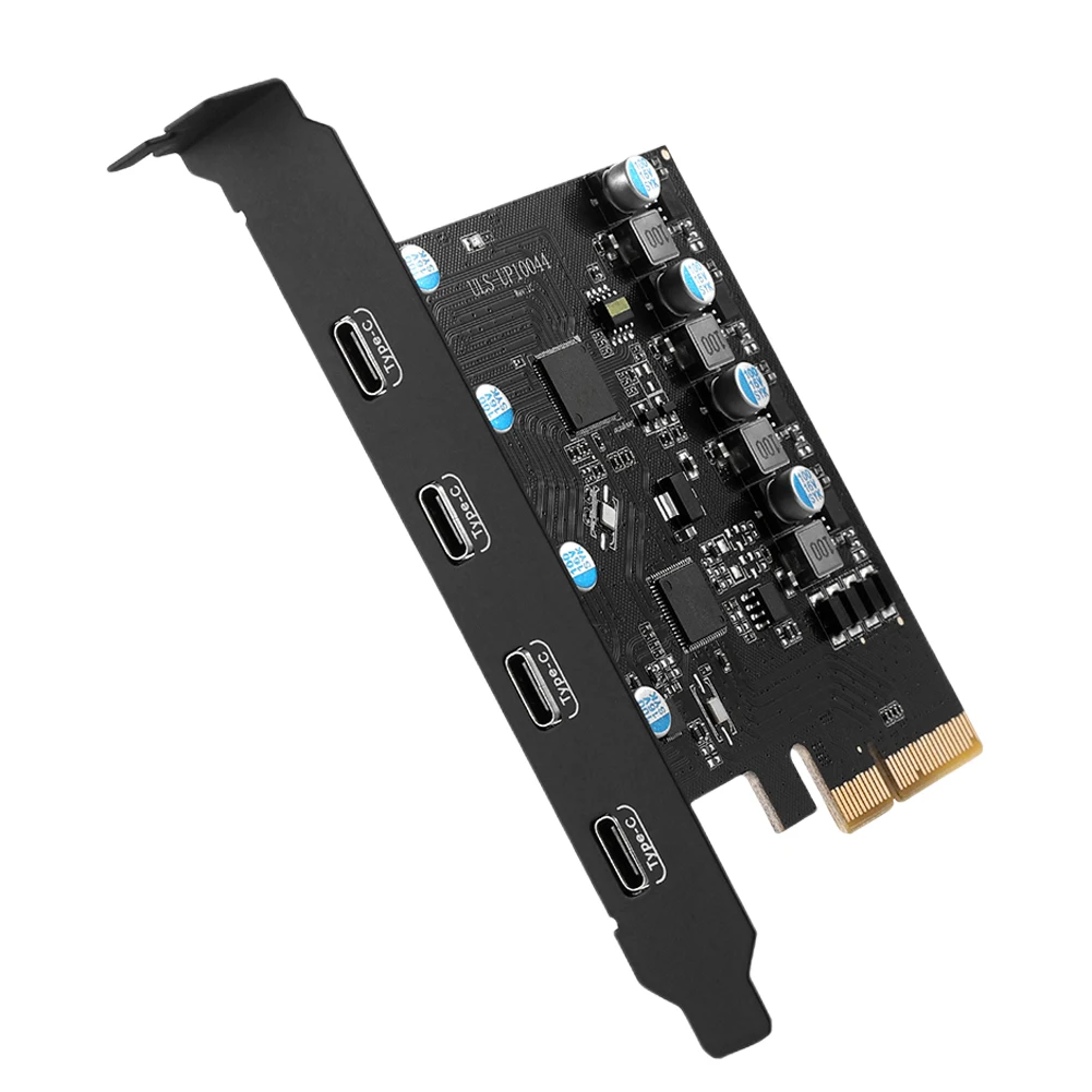 Адаптер-конвертер 5V PCI-E в USB 3.2 20 Гбит/с PCI-E В USB 3.2 Gen2 Плата контроллера расширения для Mac OS/Linux/ Windows7/ 8/10
