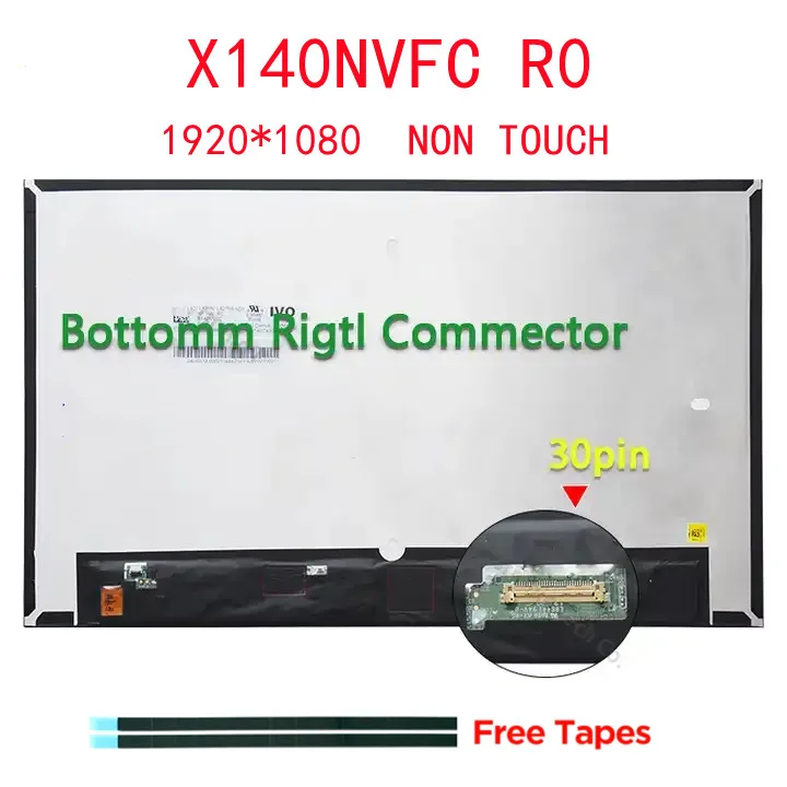 14-дюймовый экран для замены панели IPS 1920 *1080 X140NVFC R0 LCD LED дисплей EDP 30 контактов