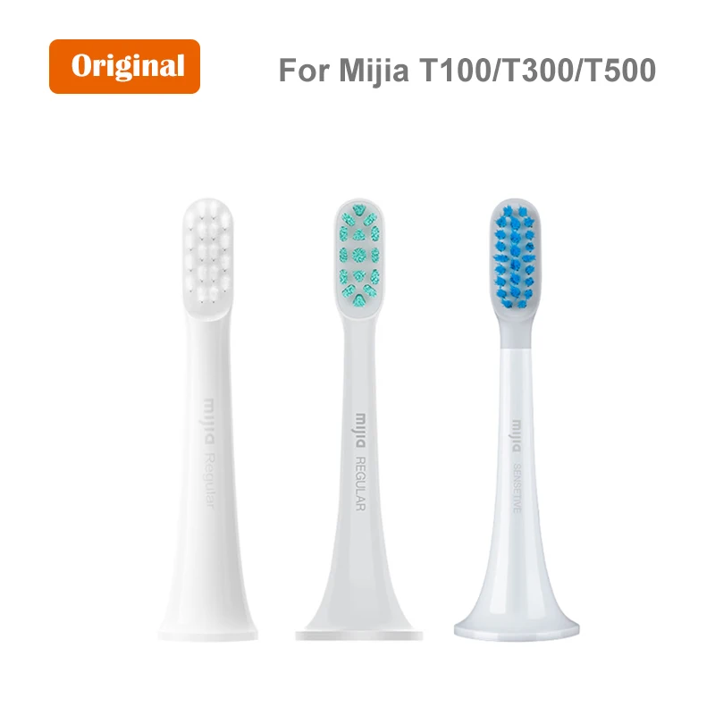 Оригинальные головки для электрических зубных щеток Mijia Sonic 3 шт. для зубных щеток T100, T300, T500, сменные головки для зубных щеток Sonic для гигиены полости рта