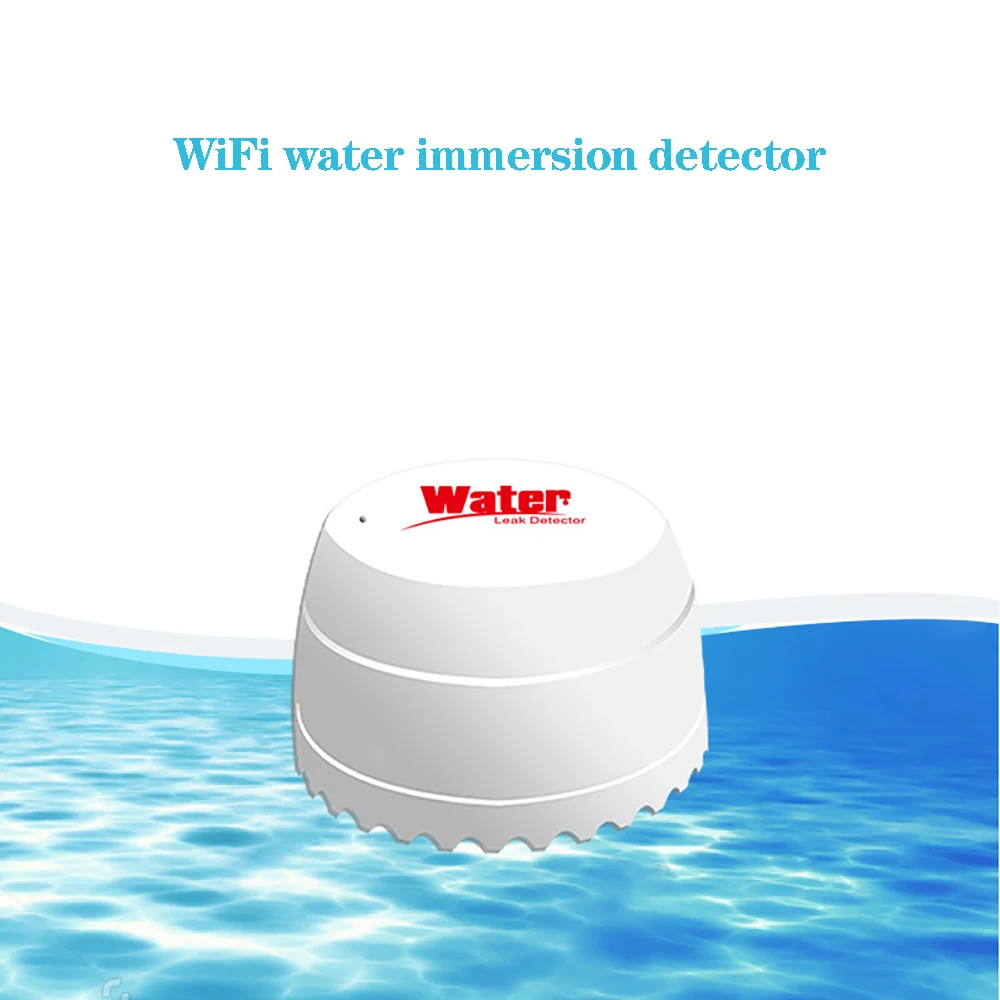 WiFi Интеллектуальная сигнализация утечки воды Бытовой Детектор переполнения воды с зуммером