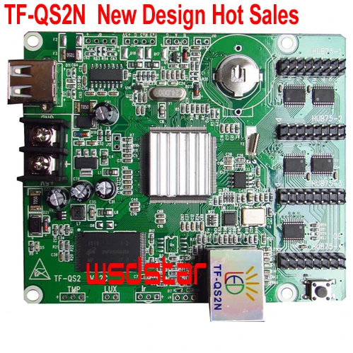 Контроллер светодиодного экрана TF TF-QS2N USB + gigabit Ethernet 256*128 512*64 4* полноцветная асинхронная плата управления светодиодами HUB75