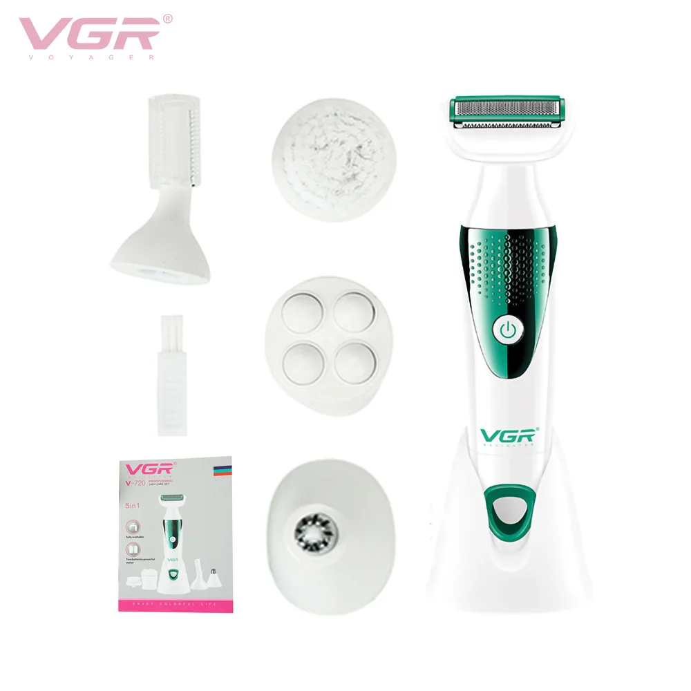 Многофункциональная бритва VGR720 5 в 1, косметический инструмент, нож для подравнивания бровей, мытья лица, массажа и бритья носа