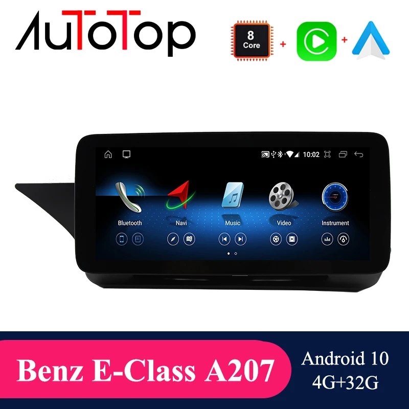 AUTOTOP W207 Автомобильный Мультимедийный плеер Mercedes benz Android 10.0 для Mercedes Benz E Class Coupe W207 A207 C207 2009-2015 LHD RHD