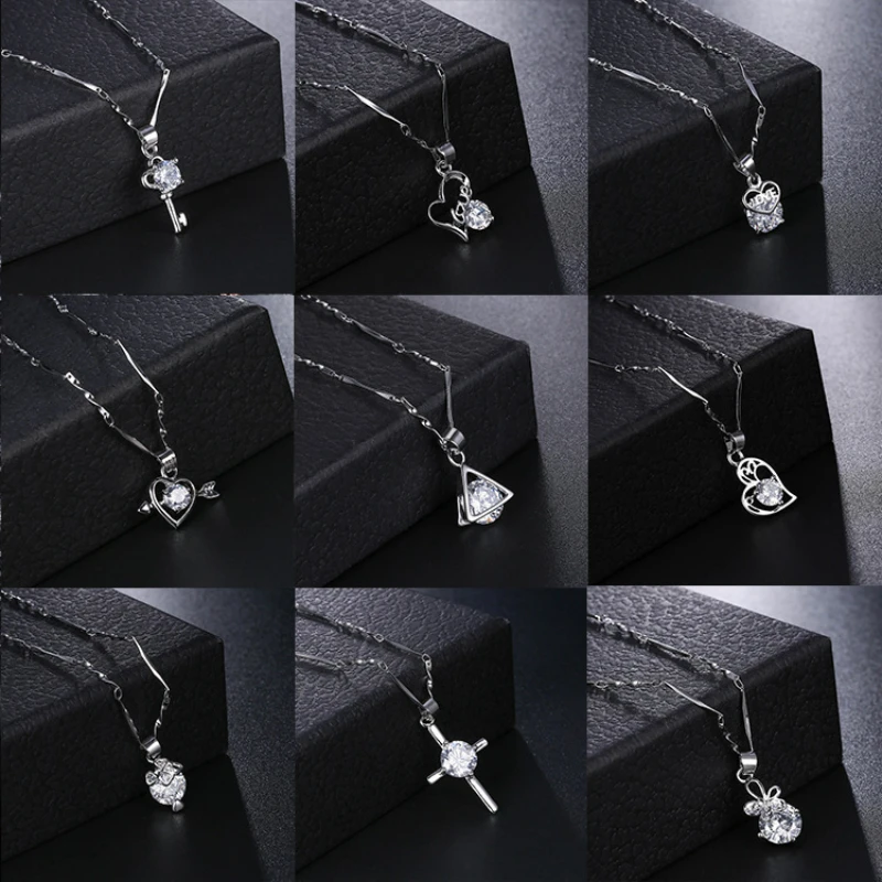 Новое милое популярное ожерелье с подвеской из кристаллов циркона для женщин, Корейская мода, Темперамент, цепочка на ключицу, ювелирные изделия, Женские аксессуары