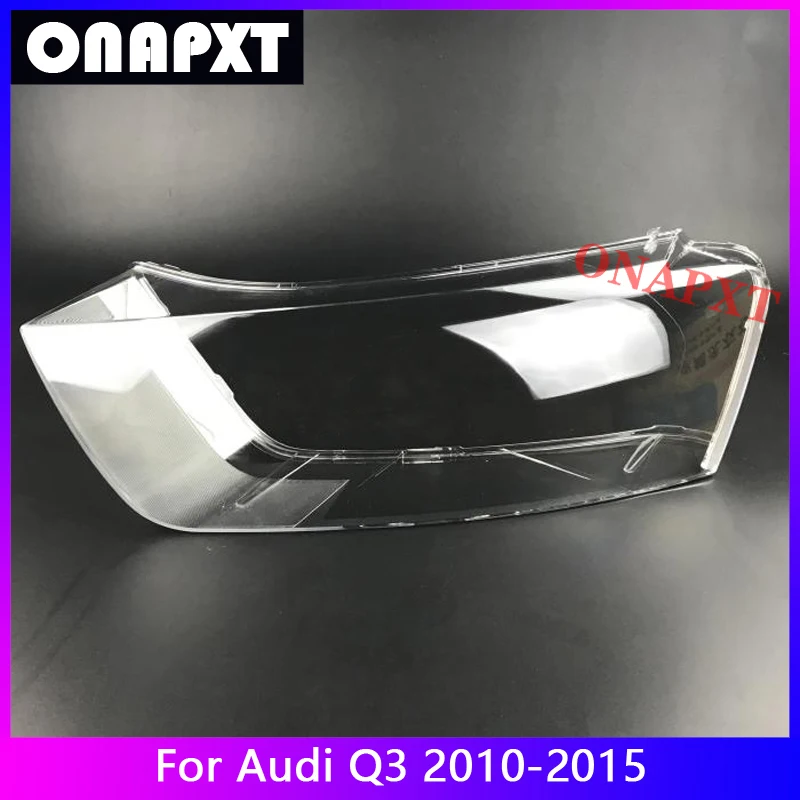 Крышка передней фары автомобиля для Audi Q3 Стекло объектива Прозрачный абажур Яркие колпаки головного света Корпус лампы 2010-2015