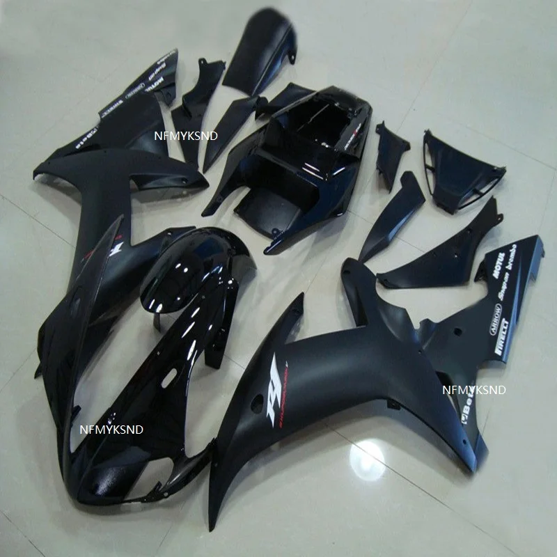 Полностью черный комплект мотоциклетных обтекателей для YAMAHA YZFR1 02 03 YZF R1 YZF1000 2002 2003 ABS Матовый черный комплект обтекателей