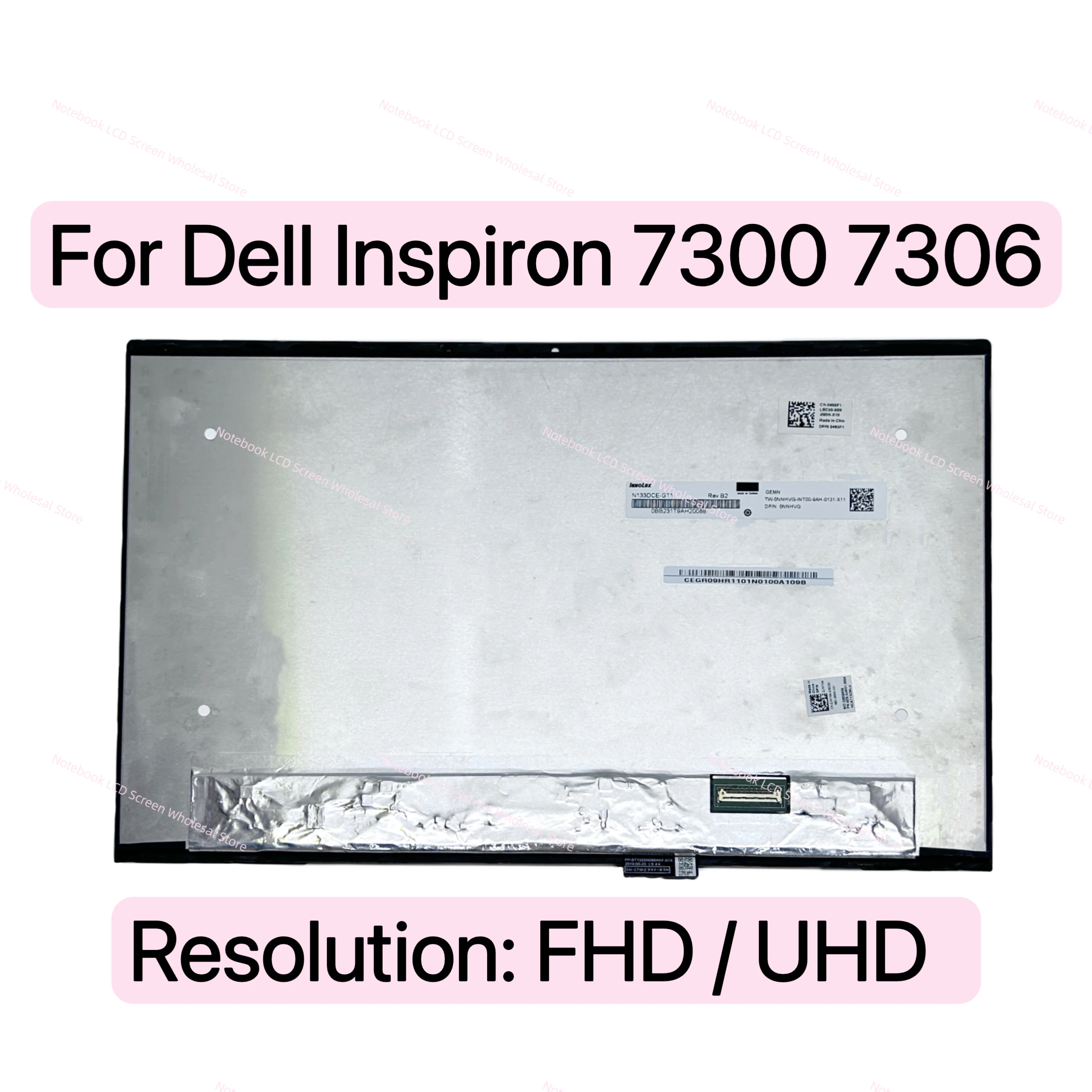 Для Dell Inspiron 7300 7306 Дисплей ЖК Сенсорный Экран Ноутбука Замена Монтажной Панели p124g p124g001 p125g p125g002