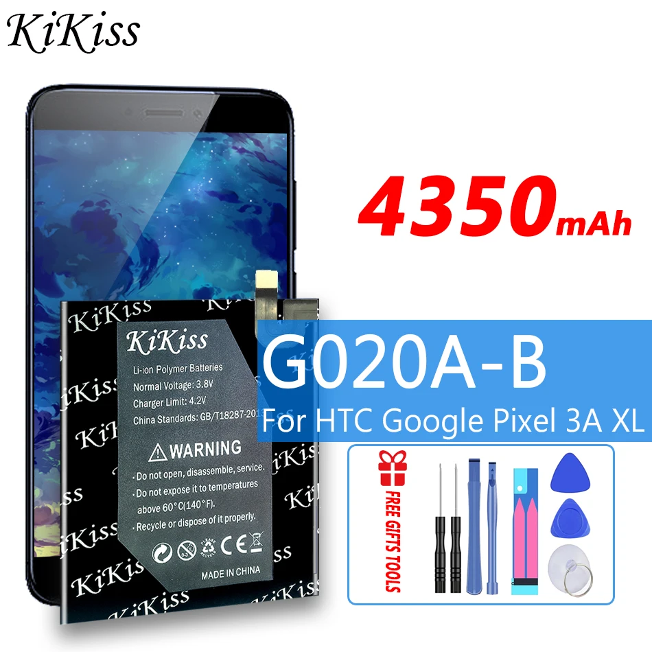Аккумуляторная батарея KiKiss емкостью 4350 мАч G020A-B для HTC Google Pixel 3A XL