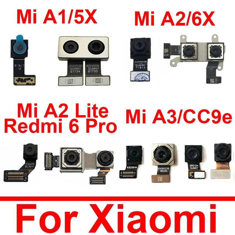 Маленькая Передняя И Задняя Камеры Для Xiaomi Mi A1 A2 Lite A3 5X 6X Задняя Основная Камера Для Redmi6Pro CC9e Гибкий Кабель Запчасти Для Ремонта Телефонов